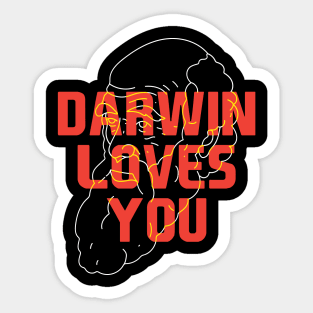 Darwin Loves You Sticker